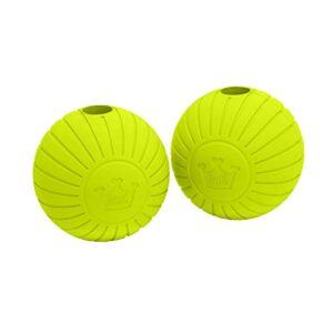 Chew King Supreme Rubber Fetch Balls - Extremely Durable Natural Rubber Toy, 2.5 inch, Yellow (CM-10066-CS01), 2.5