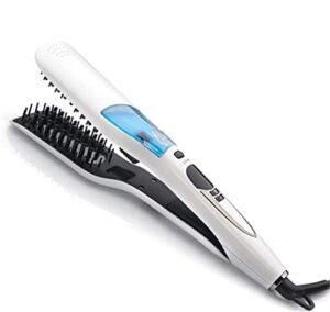 Professional Steam Straightener Comb Brush, Electric Straight Hair Ceramic Hair Iron, Hair Straightening Brush Steam Comb for Long & Short Hair