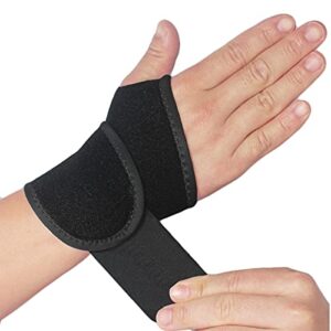 2 Pack Wrist Support Brace/Carpal Tunnel/Wrist Brace/Hand Support, Adjustable Wrist Support for Arthritis and Tendinitis, Joint Pain Relief (Black)