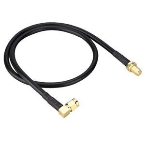 SMA Female to Male Extension Cable,50cm Coaxial Radio Antenna Cable,SMA Pure Copper Coaxial Cable for Antenna GSM DAB& Car Radio,for Baofeng UV 5R UV 82 UV 9R Plus Walkie Talkie