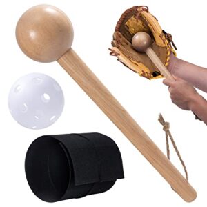 Baseball Glove Mallet - 3Pack Glove Breakin Kit Wrap Bundle for Softball Catchers Mitts Break-in and Shaping, Wooden Handle One-Piece Shaper Tool