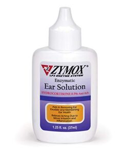 ZYMOX Enzymatic Ear Solution with 0.5-Percent Hydrocortisone, for Dog & Cat, 1.25 oz