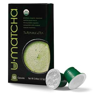 The Republic of Tea Organic U•Matcha Green Tea Nespresso-Compatible Recyclable Capsules (10 count)