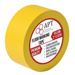 APT, Multi Color Marking Tape, Premium Safety Marking and Dance Floor Splicing Tape, 6 mil Thick (1 Roll, Yellow)