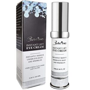 Instant Firm Eye & Face Tightening Cream Visibly Reduces Bags Under Eyes & Puffiness, Smooths Wrinkles & Fine Lines -Temporary Eye Bags Tightener & Wrinkle Remover for a More Youthful Look, 10ml
