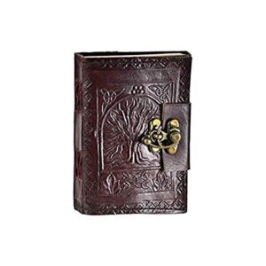 Leather Celtic Tree of Life Book of Shadows Blank Spell Book Wicca Leather Journal Pocket Style Diary for Men and Women