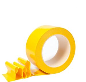 CARNAVAL 2 Inch Floor Tape for Marking Factories, Warehouses, Workshops, Public Areas with Aggressive Adhesive & Flexible Backing, Yellow 2