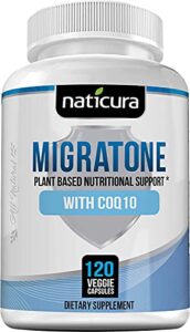 Migratone Migraine Relief - Natural Headache Relief Support - Migraine Supplement with PA - Free Butterbur, Magnesium, Vitamin B2 B6 and B12, Microactive CoQ10 and Feverfew - Migraine Clinic's Choice