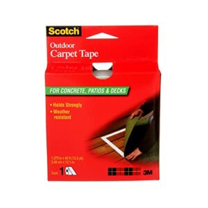 Scotch Outdoor Carpet Tape for Concrete, Patios & Decks, 1.3 in x 13 yd, 1 Roll
