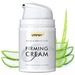 Neck Firming Cream For Tightening Lifting Sagging Skin, UMRAN Crepe Neck & Chest Firming Cream, Reducing Wrinkles, Anti Aging Moisturizer for Neck & Décolleté, Turkey Neck Firming Cream