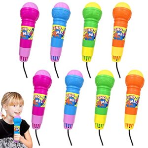 8 PCS Echo Toy Microphones for Kids Karaoke Mics for Children with Echo Effect Durable and Lightweight Music Toys Fun Supplies for Birthday Picnic BBQ or Party