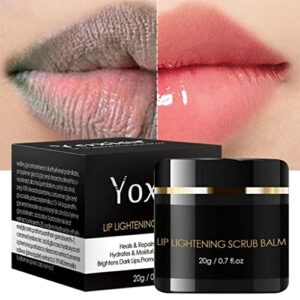 Lip Scrub For Dry Lips 20g - Lighten Dark Lips For Smoking Men Women Smoker | Natural Balm Moisturizer Exfoliator Sleeping Masks Repairing Moisturizing Nourishing Solve Cracked Peeling