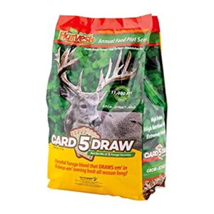 Evolved Harvest 5 Card Draw 10 Lb Bag| Five-Seed Forage Food Plot Variety for Spring, Summer or Fall, Covers 1/4 Acre, Green (EVO73028)