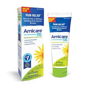 Boiron Arnicare Gel for Relief of Joint Pain, Muscle Pain, Muscle Soreness, and Swelling from Bruises or Injury - Non-greasy and Fragrance-Free - 4.2 oz