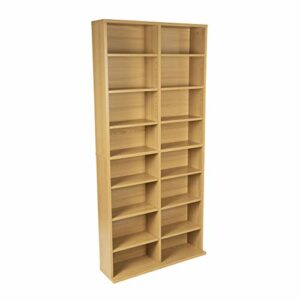 Atlantic Oskar 464 Media Storage Cabinet – Protects & Organizes Prized Music, Movie, Video Games Toys & Dolls, Trading Cards, or Sports Memorabilia Collections, PN 38435720 in Maple