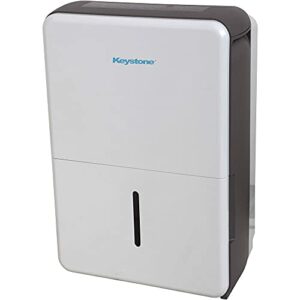 Energy Star Keystone 50 Pint Dehumidifier | Moisture Removal up to 4,500 Sq.Ft. | LED Display | 24H Timer | Portable with Wheels | Auto-Shutoff | For Basement, Garage, Living Room