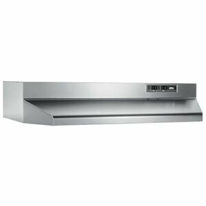 Broan-NuTone 403004 Insert 30-inch Under-Cabinet Convertible Range Hood with 2-Speed Exhaust Fan and Light, Stainless Steel