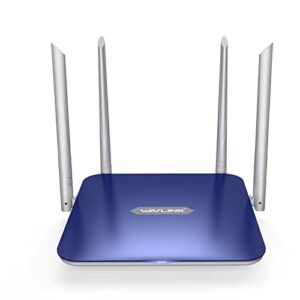 WAVLINK AC1200 WiFi Router Dual Band Wireless Internet Router,10/100Mbps WAN/LAN Ethernet Ports,4 x 5dBi Omni Directional Antennas for Stable WiFi Connections, Support Router,AP,Repeater Mode