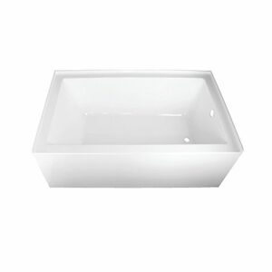 Aqua Eden VTAP603622R 60-Inch Acrylic Alcove Tub with Right Hand Drain, White