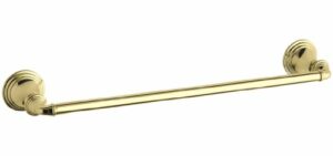KOHLER K-10550-PB Devonshire 18-Inch Bathroom Towel-Bar, Vibrant Polished Brass
