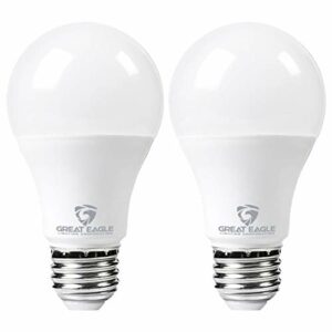 Great Eagle LED 23W Light Bulb (Replaces 150W – 200W) A21 Size with 2600 Lumens, Dimmable, 5000K Daylight, UL Listed (2-Pack)