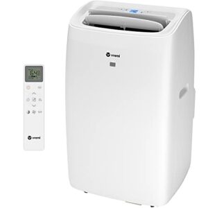 Vremi 14000 BTU Portable Air Conditioner for 400 to 450 Sq Ft Rooms - Powerful AC Unit with Cooling Fan, Wheels, Reusable Filter, Auto Shut Off and LED Display