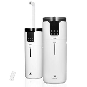 Lacidoll 4.2 Gal Tower Humidifiers for Large Room whole house 1000 sq. ft, 16L Top Fill Cool Mist Ultrasonic Humidifier Quiet 1000mL/h Output for Home Office Greenhouse, School,White