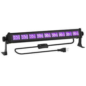 Black Light, OPPSK 27W 9LED UV Blacklight Bar with On/Off Switch Light Up 16x16ft Area for Glow Party Bedroom Poster Birthday Wedding Fluorescent Party Halloween Christmas Stage Lighting