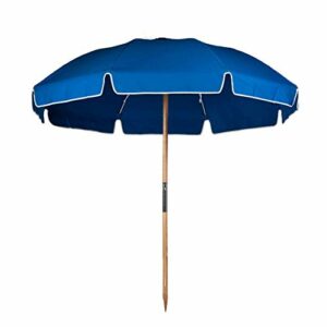 7.5 ft. Fiberglass Commercial Grade Frankford Beach Umbrella with Ashwood Pole, Olefin fabric, Carry Bag, Air Vent