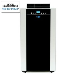 Whynter ARC-14S 14,000 BTU (9,500 BTU SACC) Dual Hose Portable Air Conditioner, Dehumidifier, Fan with Activated Carbon Filter plus Storage bag for Rooms up to 500 sq ft, Platinum And Black