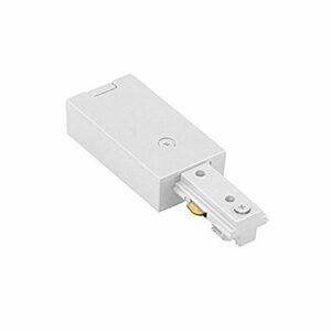 WAC Lighting, H Track Live End Connector in White