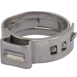 SharkBite 1/2 Inch Clamp Ring, Pack of 100, Stainless Steel Plumbing Fitting, PEX Pipe, PE-RT, UC953CP100