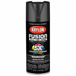 Krylon K02702007 Fusion All-In-One Spray Paint for Indoor/Outdoor Use, Gloss Black