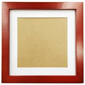 ZXT-parts 8x8 Picture Frames with 6x6 Opening Mat. 8x8 Red Square Photo Frame Matte. Solid Wood, The Tabletop or The Wall.The Plastic Panel.The Protective Film have The Recycling Symbol Must be Removed.