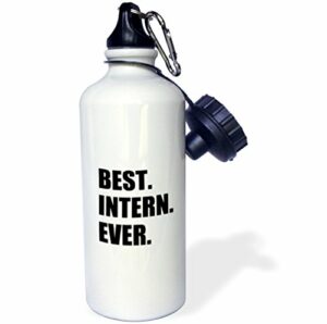 3dRose Best Intern Ever-fun appreciation gift for internship job-funny Sports Water Bottle, 21 oz, Multicolor