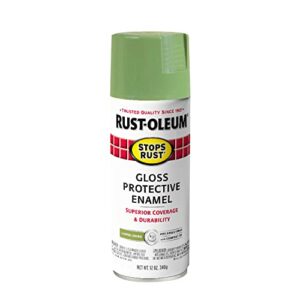 Rust-Oleum 365146 Stops Rust Spray Paint, 12 oz, Gloss Laurel Green