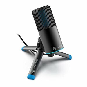 JLab Talk Go USB Microphone | USB-C Output | Cardioid or Omnidirectional | 96k Sample Rate | 20Hz - 20kHz Frequency Response | Volume Control and Quick Mute | Plug and Play