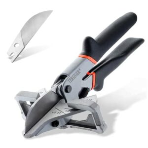 Terizger Miter Shears for Angular,Quarter Round Cutting Tool,Multi Angle Miter Shear Cutter for Wood Chips, 0 - 135 Degree Adjustable , with 1 Extra blade (Miter Shears)