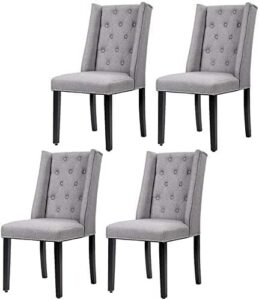 FDW Dining Chairs Dining Room Chairs Kitchen Chairs for Living Room Side Chair for Restaurant Home Kitchen Living Room (Set of 4 Gray) (Grey)