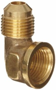 Anderson Metals - 54050-0606 Brass Tube Fitting, 90 Degree Elbow, 3/8