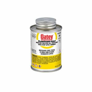 Oatey 31910 1-Step All-Weather Solvent Cement, 4-Ounce, Gold