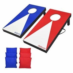 GoSports Portable Junior Size Cornhole Game Set with 6 Bean Bags - Great for All Ages Indoors & Outdoors