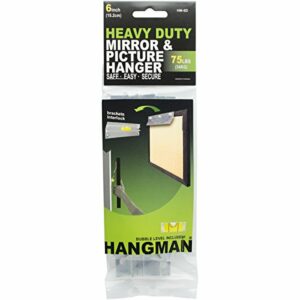 Heavy Duty Hangman Mirror & Picture Hanger W/Walldogs 6”