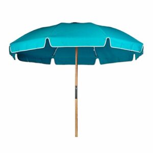 7.5 ft. Steel Commercial Grade Heavy Duty Beach Umbrella with Ash Wood Pole & Acrylic Fabric