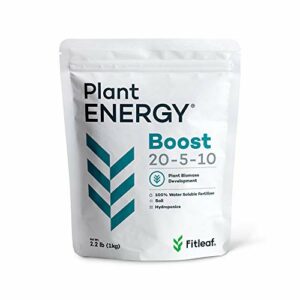 Fitleaf Plant Energy Boost 20-5-10 – The Best Water-Soluble Plant Food for Powerful Vegetative Growth, Promotes Healthy and Abundant Green Leaves – Complete Plant Nutrition Formula (2.2 lb)