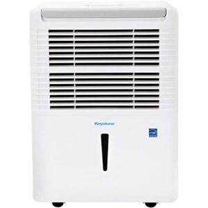 KEYSTONE Electronic Controls 50-Pint High Efficiency Dehumidifier for The Dampest Large Rooms/Basements with Continuous Drain and Turbo Boost – Quiet Moisture Removal to Prevent Allergens, White