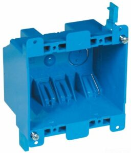 Carlon B225R-UPC Switch/Outlet Box, Old Work, 2 Gang, 3-15/16-Inch Length by 3-1/8-Inch Width by 2-3/4-Inch Depth, Blue