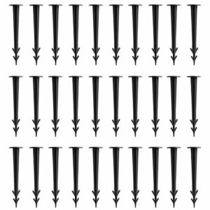 ZRM&E 30pcs 120mm Plastic Gardening Stake Ground Mulching Nail Spikes Anchors for Holding Down Tents Plant Support Rain Tarps,Garden Stakes Fixing Tools