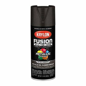 Krylon K02771007 Fusion All-In-One Spray Paint for Indoor/Outdoor Use, Metallic Oil Rubbed Bronze