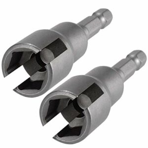 PAGOW 2pcs Power Wing Nut Driver Set, Wing Nut Drill Bit Socket Wrench Tool Set, 1/4